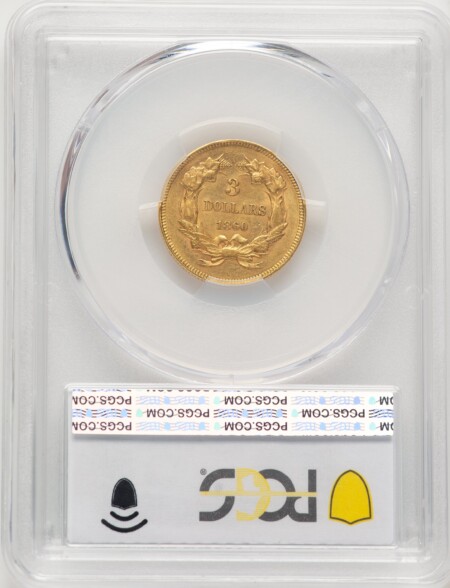 1860 $3 PCGS Secure 61 PCGS
