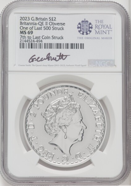 2023 G.B. S2 BRITANNIA 2 COIN KING AND QUEEN SET #7 69 NGC