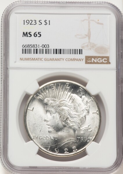 1923-S S$1 65 NGC