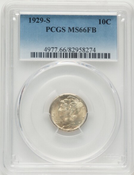1929-S 10C, FB 66 PCGS