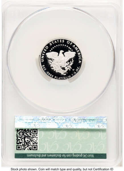 2005-W Proof Platinum Eagle 1/4 oz Non Designation 70 CACG