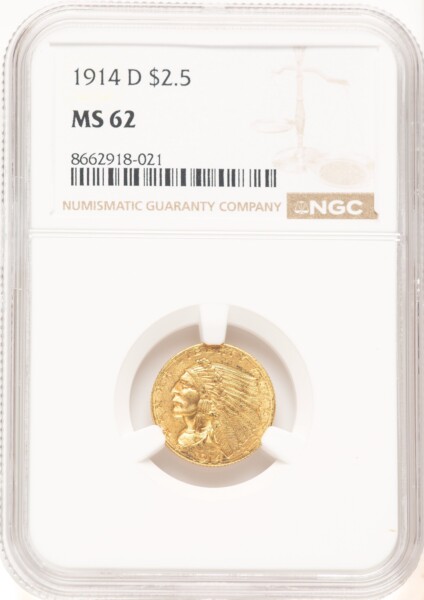 1914-D $2 1/2 62 NGC