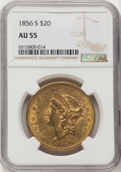 1856-S $20 55 NGC