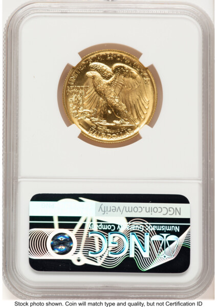 2016-W 50C Walking Liberty 100th Anniversary Gold Centennial  Brown Label 70 NGC
