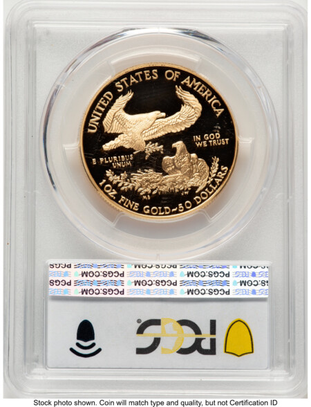2007-W Proof Gold Eagle 1 oz Blue Gradient 70 PCGS