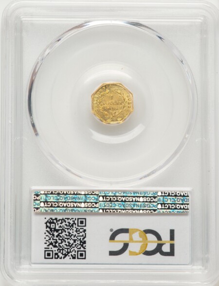 1854 Liberty Octagonal 1 Dollar, BG-532, Low R.4 PCGS Secure 62 PCGS