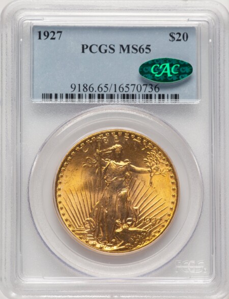1927 $20 CAC 65 PCGS