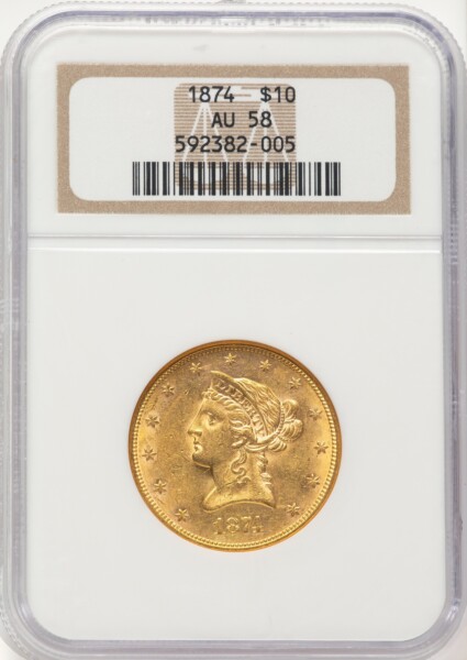 1874 $10 58 NGC