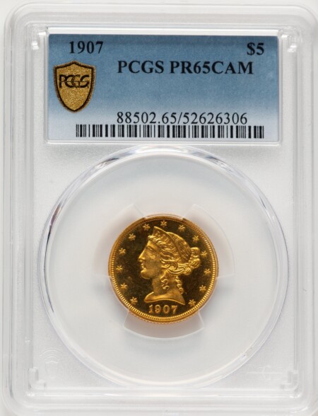 1907 $5, CA PCGS Secure 65 PCGS