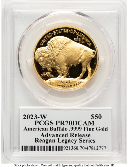 2023-W Proof Gold Buffalo 1 oz AR Reagan Legacy Series Michael Reagan Picture 70 PCGS