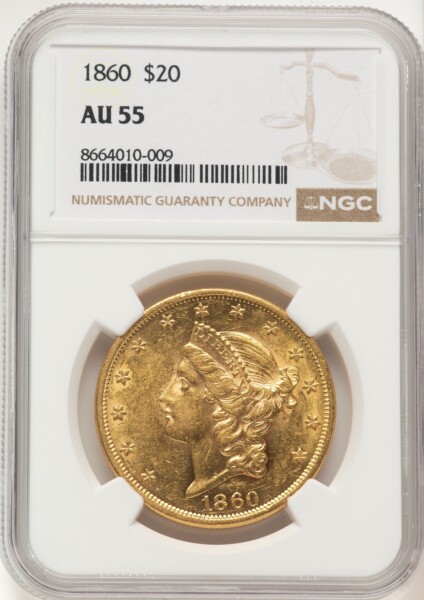 1860 $20 55 NGC