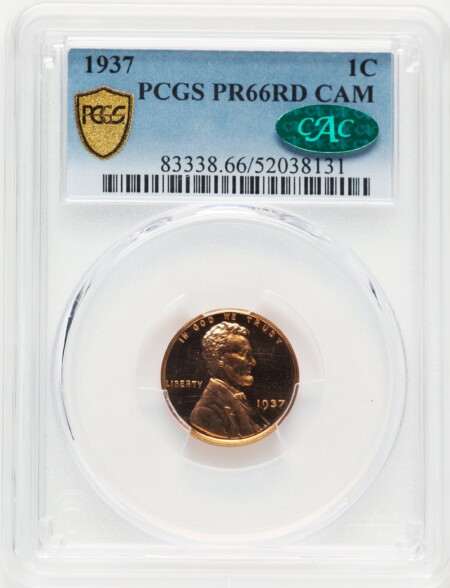 1937 1C, CA CAC PCGS Secure 66 PCGS