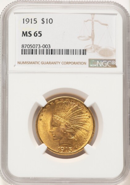 1915 $10 65 NGC