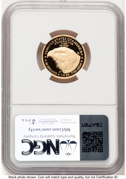 2024-W Proof Gold Eagle 1/4 oz AR Jeff Garrett Red Book 70 NGC