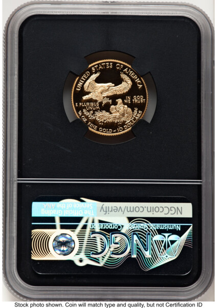 1998-W Proof Gold Eagle 1/4 oz Miles Standish Blk Core 70 NGC