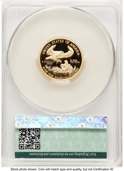 2015-W Proof Gold Eagle 1/4 oz First Delivery 70 CACG