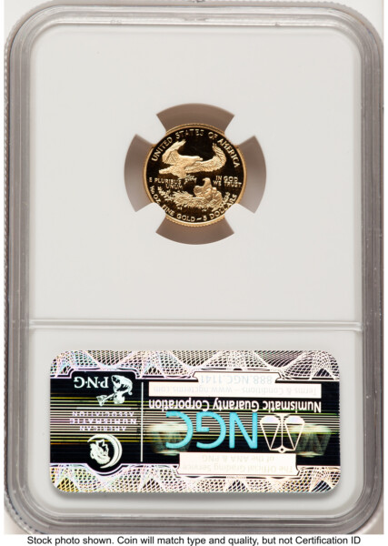 2003-W Proof Gold Eagle 1/10 oz Brown Label 70 NGC