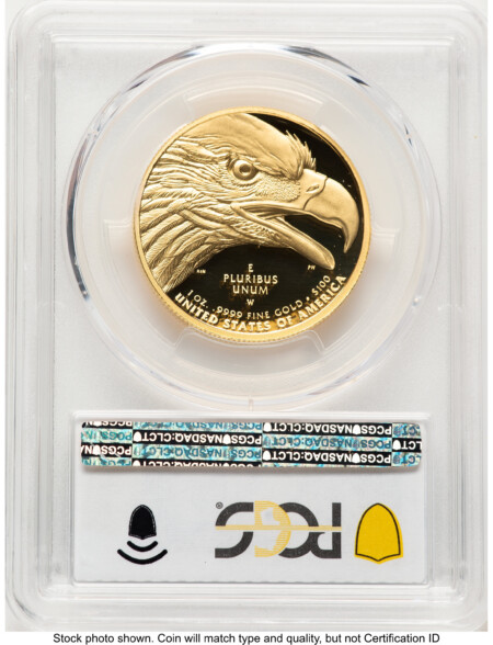 2021-W G$100 American Liberty High Relief, DC Blue Gradient 70 PCGS