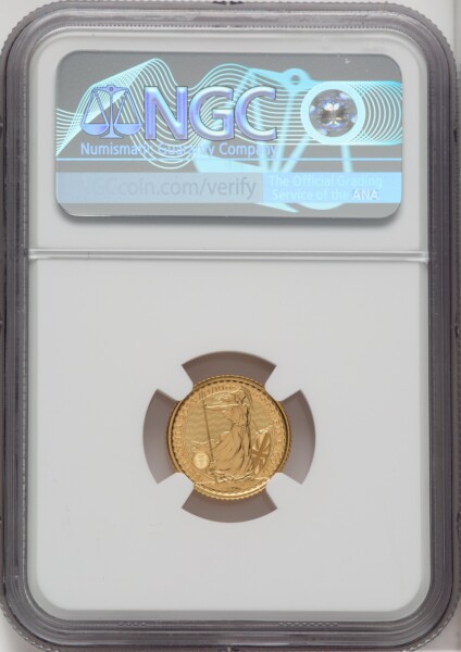 2023 G.B. G10 BRITANNIA-QE II OBVERSE 10TH TO LAST COIN STRUCK 70 NGC