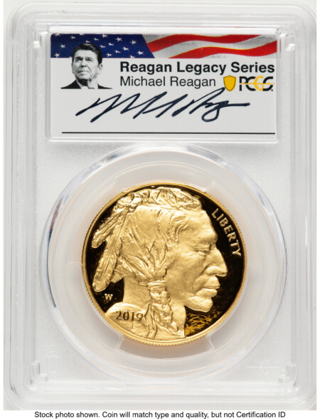 2019-W Proof Gold Buffalo 1 oz Reagan Legacy Series Michael Reagan Picture 70 PCGS