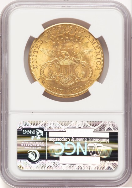 1907 $20 Liberty, MS CAC 63 NGC