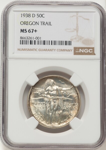 1938-D 50C Oregon, MS NGC Plus 67 NGC