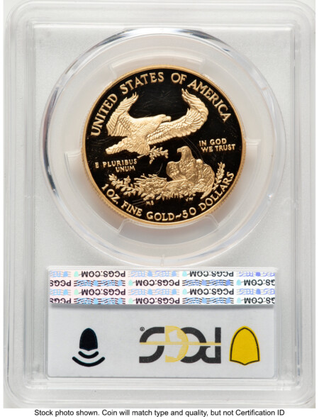 2006-W Proof Gold Eagle 1 oz Blue Gradient 70 PCGS