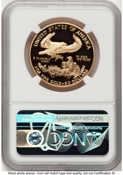 1999-W Proof Gold Eagle 1 oz Ed Moy 70 NGC