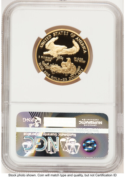 1993-P Proof Gold Eagle 1/2 oz Brown Label 70 NGC
