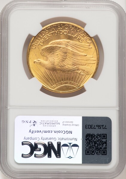 1924 $20 Saint NGC Plus 66 NGC