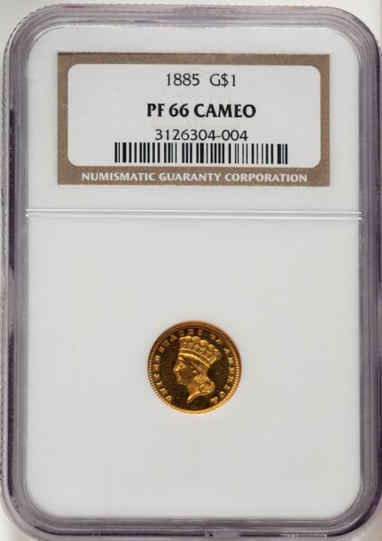 1885 G$1, CA 66 NGC