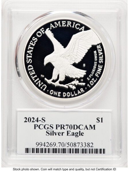 2024-S Proof Silver Eagle 1 oz TD Rogers 70 PCGS