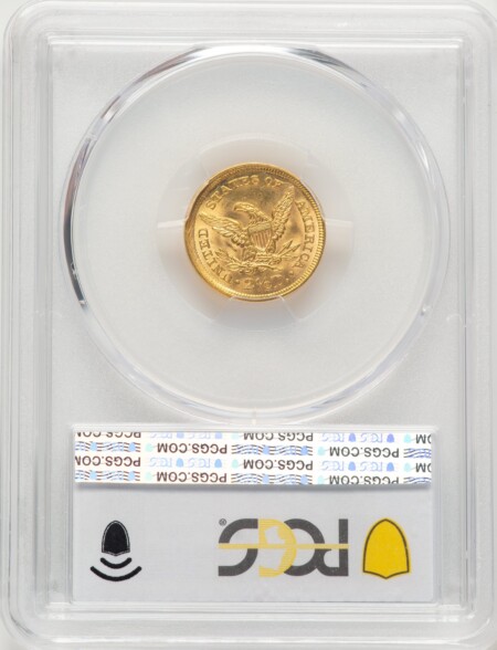 1857 $2 1/2 PCGS Secure 64 PCGS