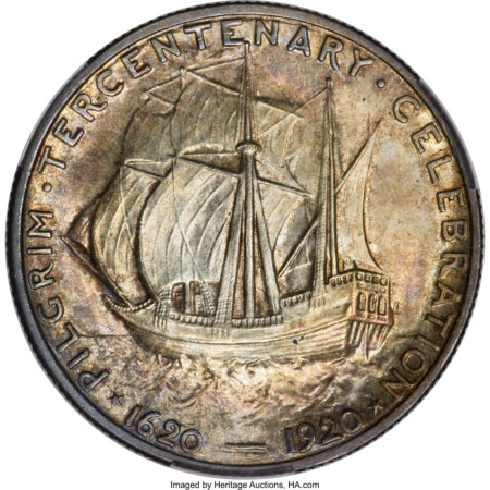 1920 50C Pilgrim, MS CAC CACG Plus 66 CACG