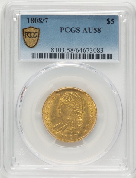 1808/7 $5 PCGS Secure 58 PCGS