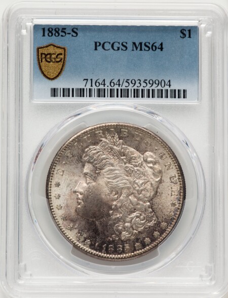 1885-S S$1 PCGS Secure 64 PCGS