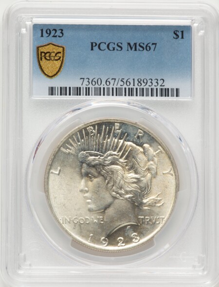 1923 S$1 PCGS Secure 67 PCGS