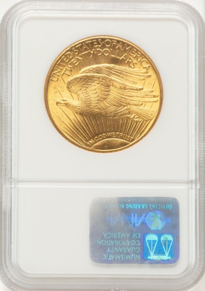 1925 $20 CAC Brown Label 64 NGC