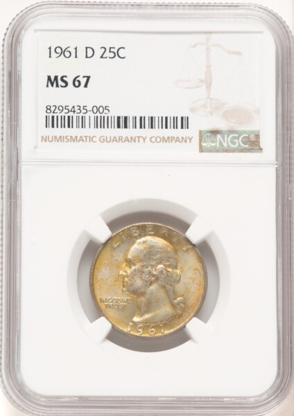 1961-D 25C 67 NGC