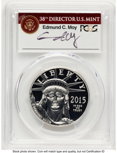 2015-W Proof Platinum Eagle 1 oz Ed Moy 70 PCGS