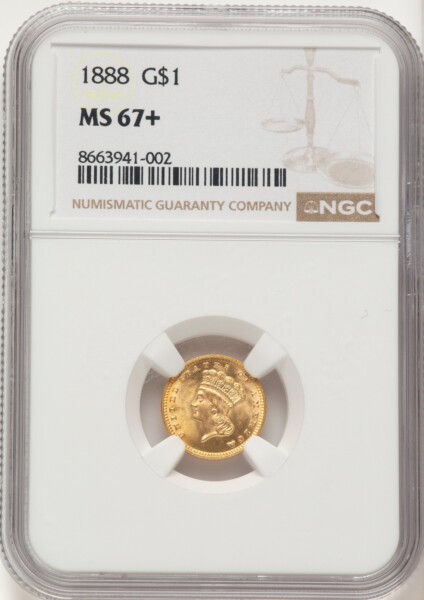 1888 G$1 NGC Plus 67 NGC