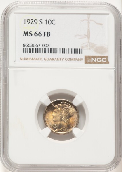 1929-S 10C, FB 66 NGC
