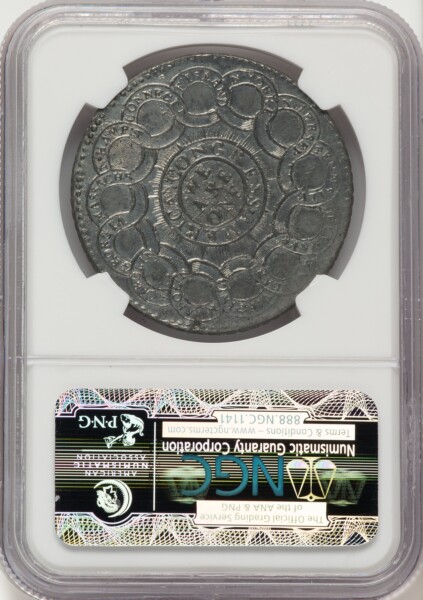 1776 Continental Dollar, CURRENCY, Pewter 61 NGC