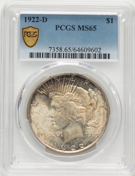 1922-D S$1 PCGS Secure 65 PCGS
