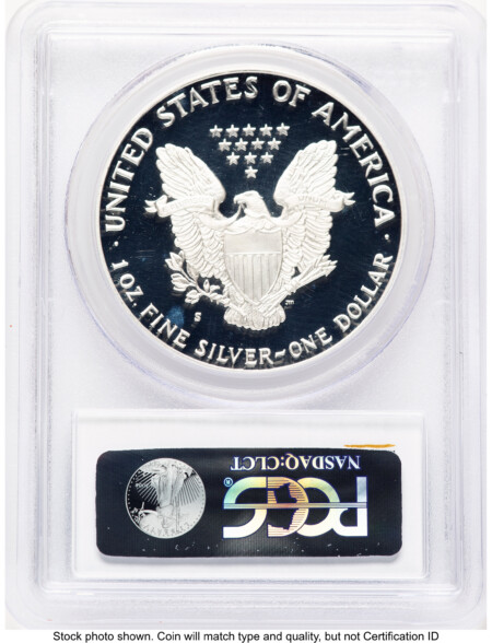 1986-S Proof Silver Eagle 1 oz Blue Gradient 70 PCGS