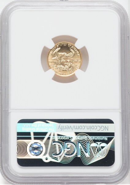 1993 $5 Tenth-Ounce Gold Eagle, MS 70 NGC