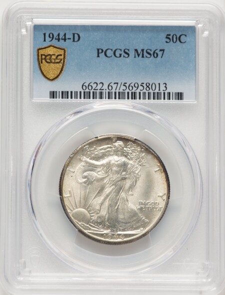 1944-D 50C, MS PCGS Secure 67 PCGS