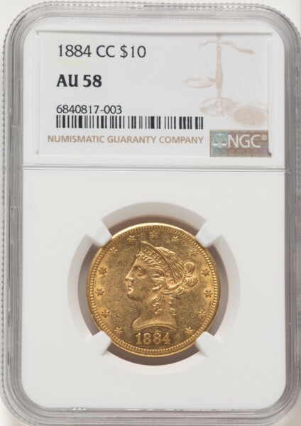 1884-CC $10 58 NGC