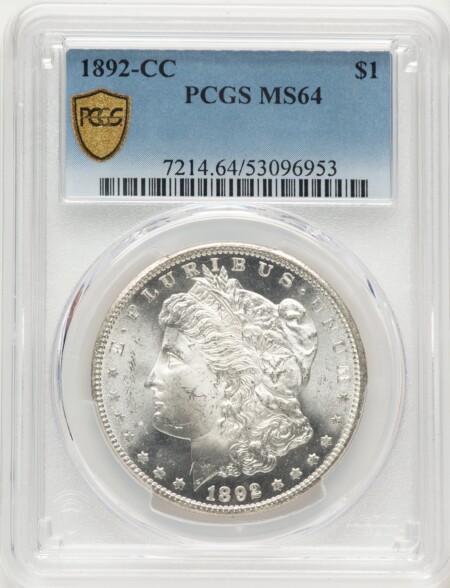1892-CC S$1 PCGS Secure 64 PCGS
