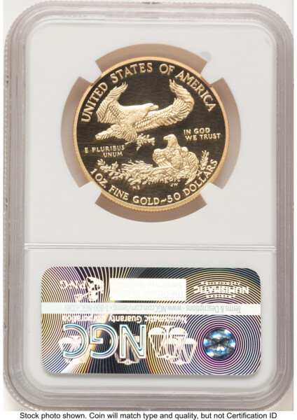2015-W Proof Gold Eagle 1 oz Brown Label 70 NGC